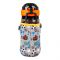 Goal Theme Plastic Water Bottle With Strap, Bottle Sleeve Holder & Cute Cover Tumbler Bag, Grey, U20609