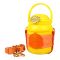 B.Dake Plastic Thermos With Chain Strap, Yellow, Creative Water Bottle