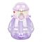 Bear Plastic Water Bottle With Strap, Purple, M10745