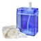 Mahjong Shape Plastic Water Bottle With Strap, Blue