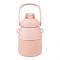 Astronaut Plastic Vacuum Thermos Cup With Strap & Handle, 850ml, Leakproof, Pink, XW8673