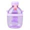 Cute Cartoon Plastic Water Bottle With Strap & Robe, 650ml, Leakproof, Purple, YB0738