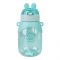 Rabbit Plastic Water Bottle With Strap & Straw, 650ml, Leakproof, Green, YB-0783