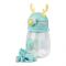 Trendy Cute & Creative Plastic Water Bottle With Strap & Straw, Leakproof Ideal For Office, School & Outdoor, Sea Green, YB0730