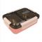 Homeatic Stainless Steel Lunch Box, Two Compartments, 750ml Capacity, Pink, HMT-004