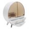 Matrix Oval Shaped Cosmetic Organizer With Drawers, Large Capacity Makeup Case, Clear Makeup Organizer for Vanity