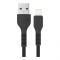 West Point 2.4A Lightening Fast Charging Cable  Black  WP-303