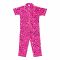 Basix Girls Star & Moon Short Sleeve Nightwear, Deep Pink, 2 Piece Sleepwear Pajamas Set, GRL-166