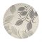 Sky Melamine Thal, Large, Grey, Leaf Print, 18 Inches, Elegant Serving Plate, Durable Design