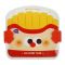 Plastic Lunch Box, 3 Compartments, Spoon & Fork, 1200ml, Red, 13cm (W) x 14cm (H) x 6.5cm (D), 6824