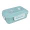 Cinnamoroll Plastic Lunch Box, 3 Compartments, Spoon & Fork, 1100ml, Sea Green, 12cm (W) x 18.5cm (H) x 5cm (D), Tq-158