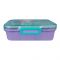 Stainless Steel Lunch Box, 3 Compartments, 800ml, Purple, 13.3 (W) x 19.5cm (H) x 5cm (D), U2087