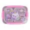 Stainless Steel Lunch Box, 3 Compartments, 710ml, Pink, 13cm (W) x 18.5cm (H) x 5cm (D), U2086