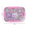 Stainless Steel Lunch Box, 3 Compartments, 710ml, Pink, 13cm (W) x 18.5cm (H) x 5cm (D), U2086