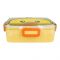 Stainless Steel Lunch Box, 600ml, Yellow, 10.5cm (W) x 15.5cm (H) x 4.5cm (D), 2531G