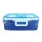 Stainless Steel Lunch Box, 600ml, Blue, 10.7cm (W) x 15.4cm (H) x 5.cm (D), 2531G