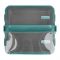 Stainless Steel Lunch Box, 2 Compartments, 1100ml, Sea Green, 18cm (W) x 16cm (H) x 6cm (D), Yk-117