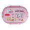 Stainless Steel Lunch Box, 2 Compartments & Cutlery, Pink, 10cm (W) x 17cm (H) x 4.5cm (D), 113-Ca