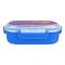 Stainless Steel Lunch Box, 2 Compartments & Cutlery, Blue, 10cm (W) x 16.5cm (H) x 4.5cm (D), 113-Ca