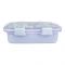 Stainless Steel Lunch Box, 2 Compartments & Cutlery, 850ml, Purple, 11.5cm (W) x 18.5cm (H) x 4.4cm (D), 7087