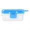 Kids Carnival Plastic Lunch Box, Cutlery & 70ml Sauce Jar, 1120ml, Blue & White, 12.5cm (W) x 15.5cm (H) x 5cm (D), 7110