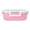 Stainless Steel Lunch Box, 2 Compartments & Cutlery, 980ml, BPA Free, Pink, 9cm (W) x 17cm (H) x 5.5cm (D), 980-Mc