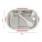 Stainless Steel Lunch Box, 2 Compartments & Cutlery, 980ml, BPA Free, Pink, 9cm (W) x 17cm (H) x 5.5cm (D), 980-Mc