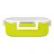 Stainless Steel Lunch Box, 2 Compartments & Cutlery, 980ml, BPA Free, Green, 9.5cm (W) X 15.5cm (H) X 5.5cm (D), 980-Mc