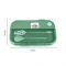 Plastic Lunch Box, 2 Compartments & Cutlery, 1100ml, Green, 8.5cm (W) x 16.5cm (H) x 5cm (D), Yk0335