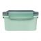 Plastic Lunch Box, 3 Compartments & Cutlery, 1500ml, Sea Green, 14 cm (W) x 14.3cm (H) x 7.5 cm (D), 287539