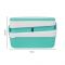 Plastic Lunch Box With 3 Rooms On 2 Levels With Own Handle, 1500ml, Sea Green, 9 cm (W) x 15.5cm (H) x 5cm (D), K-812