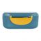 Plastic Lunch Box, 2 Compartments & Cutlery, 1000ml, Blue, 7.5cm (W) x 15.5cm (H) x 5.5cm (D), Kh-002