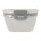 Plastic Double Layer Lunch Box, Cutlery, 1700ml, White, 11.5cm (W) x 16.5 cm (H) x 8.5cm (D), Yc-9030