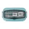 Plastic Lunch Box, 2 Compartments & Cutlery, 1000ml, Sky Blue, 9cm (W) x 15.5cm (H) x 6cm (D), Yc9039