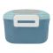 Plastic Lunch Box, 2 Compartments & Cutlery, 1000ml, Sky Blue, 9cm (W) x 15.5cm (H) x 6cm (D), Yc9039