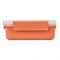 Stainless Steel Lunch Box, 2 Compartments, Leakproof, Orange, 10cm (W) x 15.5cm (H) x 5cm (D), 88211