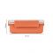 Stainless Steel Lunch Box, 2 Compartments, Leakproof, Orange, 10cm (W) x 15.5cm (H) x 5cm (D), 88211