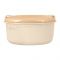 Burger Plastic Lunch Box, 3 Compartments, Off White, 9cm (W) x 12cm (H) x 6cm (D), 20706-28