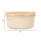 Burger Plastic Lunch Box, 3 Compartments, Off White, 9cm (W) x 12cm (H) x 6cm (D), 20706-28