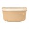 Burger Plastic Lunch Box, 3 Compartments, Cream, 8cm (W) x 12cm (H) x 6cm (D), 20706-28