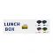 Stainless Steel Lunch Box, 2 Compartments, Spoon & Chop Stick, 1200ml, Yellow, 18cm (W) x 19.5cm (H) x 5cm (D), Kh-0036