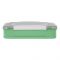 Stainless Steel Lunch Box, 3 Compartments & Cutlery, Green, 16cm (W) x 23cm (H) x 5cm (D), 2523C