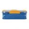 Stainless Steel Lunch Box, 3 Compartments & Cutlery, Blue, 15.5cm (W) x 24cm (H) x 5cm (D), 2523C