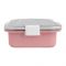 Stainless Steel Lunch Box, 3 Compartments, 850ml, Pink, 11cm (W) x 16.5cm (H) x 5cm (D), 70691