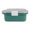 Stainless Steel Lunch Box, 3 Compartments, 850ml, Green, 16.2cm (W) x 22.2cm (H) x 6.5cm (D), 70691