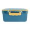 Plastic Lunch Box, 3 Compartments & Cutlery & 330ml Soup Cup, 1500ml, Blue, 10.5cm (W) x 17.5cm (H) x 6.5cm (D), Zb-6325