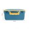 Plastic Lunch Box, 3 Compartments & Cutlery & 330ml Soup Cup, 1500ml, Blue, 10.5cm (W) x 17.5cm (H) x 6.5cm (D), Zb-6325