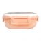 Plastic Lunch Box, 3 Compartments, Own Handle & Cutlery, 1300ml, Pink, 10.5cm (W) x 12.5cm (H) x 5.5cm (D), Tq298