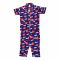 Basix Girls Strawberry Short Sleeves Nightwear, Navy Blue, 2 Piece Set, GRL-170