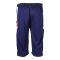 Basix Men's Moisture Wicking Mesh 3 Quarter Shorts With Zipper Pockets, Navy & White, M3Q-1006